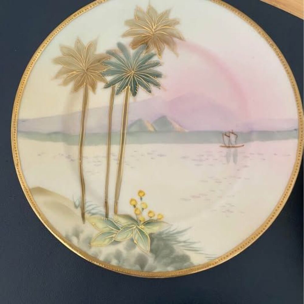 Antique hand painted Nippon decorative plates